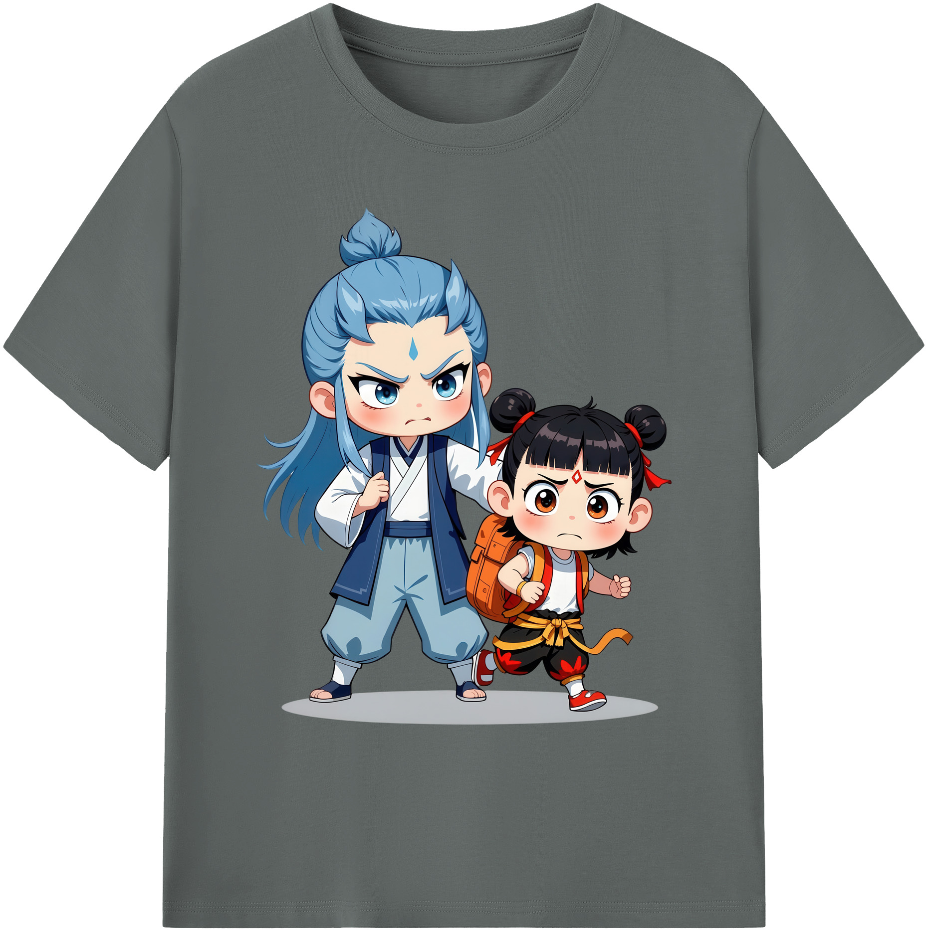 （画像用） Ne Zha 2 ナタ 魔童の大暴れ 綿100％ メンズ半袖Tシャツ｜肌触りやわらか＆通気性